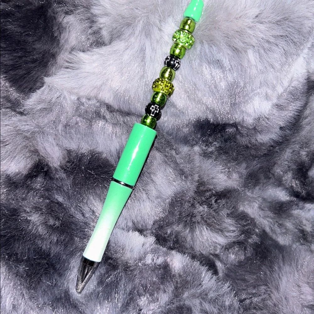 Green Beaded Pen